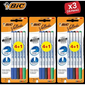 Bic Velleda 1721 Whiteboard Pens - Assorted Colours, 3 Packs Multicolor Bic Velleda 1721 Whiteboard Pens - Assorted Colours, 3 Packs Multicolor