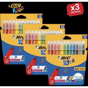 Bic Kids Kid Couleur Baby Colouring Pens Assorted - 3 Packs Multicolor Bic Kids Kid Couleur Baby Colouring Pens Assorted - 3 Packs Multicolor
