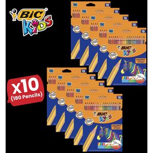 Bic Kids Evolution Stripes Colouring Pencils Assorted - 10 Packs Multicolor Bic Kids Evolution Stripes Colouring Pencils Assorted - 10 Packs Multicolor