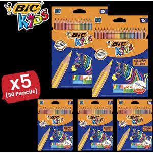 Bic Kids Evolution Stripes Colouring Pencils Assorted - 5 Packs Multicolor Bic Kids Evolution Stripes Colouring Pencils Assorted - 5 Packs Multicolor