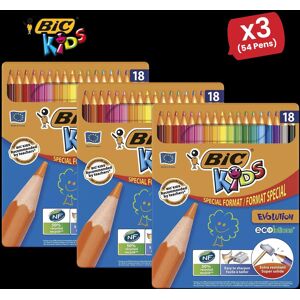 Bic Ecolution Kids Evolution Coloured Pencils Metal Box of 18 - 3 Packs in Red Red Bic Ecolution Kids Evolution Coloured Pencils Metal Box of 18 - 3 Packs in Red Red