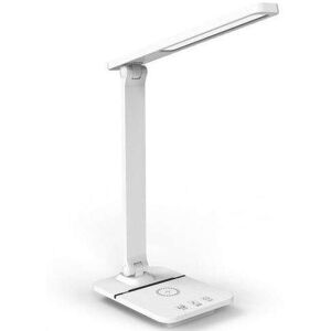 Nicoman White Desk Lamp with Wireless & USB Phone Charger White Nicoman White Desk Lamp with Wireless & USB Phone Charger White
