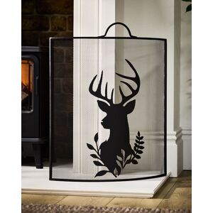 Dibor Traditional Highland Fireplace Guard Stag Head Fire Screen Guard H68cm x W53cm in Black Black Dibor Traditional Highland Fireplace Guard Stag Head Fire Screen Guard H68cm x W53cm in Black Black