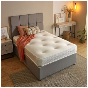 Starlight Beds Galaxy Tufted Memory Foam Hybrid Spring 21cm Deep Mattress in White Size: Small Single White Small Single Starlight Beds Galaxy Tufted Memory Foam Hybrid Spring 21cm Deep Mattress in White Size: Small Single White Small Single