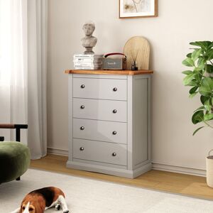 Cabinet Bits Loreo 4 Drawer Chest of Drawers Brass Knob in Light Grey Light Grey Cabinet Bits Loreo 4 Drawer Chest of Drawers Brass Knob in Light Grey Light Grey