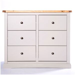 Cabinet Bits Loreo 6 Drawer Chest of Drawers Brass Knob in Light Grey Light Grey Cabinet Bits Loreo 6 Drawer Chest of Drawers Brass Knob in Light Grey Light Grey
