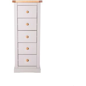Cabinet Bits Loreo 5 Drawer Narrow Chest of Drawers Wood Knob in Light Grey Light Grey Cabinet Bits Loreo 5 Drawer Narrow Chest of Drawers Wood Knob in Light Grey Light Grey