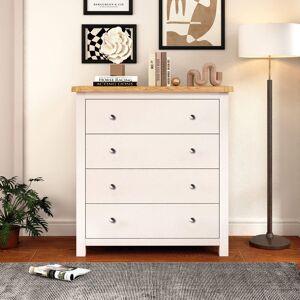 Cabinet Bits Maggiori 4 Drawer Chest of Drawers Chrome Knob in Off-White Off-White Cabinet Bits Maggiori 4 Drawer Chest of Drawers Chrome Knob in Off-White Off-White