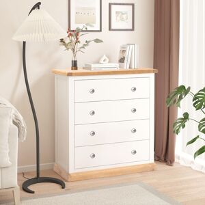 Cabinet Bits Trevi 4 Drawer Chest of Drawers Chrome Knob in Off-White Off-White Cabinet Bits Trevi 4 Drawer Chest of Drawers Chrome Knob in Off-White Off-White