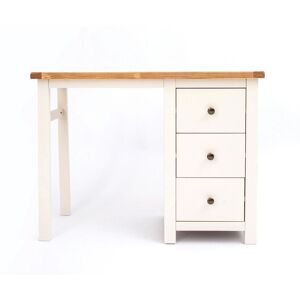 Cabinet Bits Maggiori 3 Drawer Desk - Dressing Table Brass Knob in Off-White Off-White Cabinet Bits Maggiori 3 Drawer Desk - Dressing Table Brass Knob in Off-White Off-White