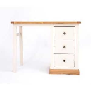 Cabinet Bits Trevi 3 Drawer Desk - Dressing Table Brass Knob in Off-White Off-White Cabinet Bits Trevi 3 Drawer Desk - Dressing Table Brass Knob in Off-White Off-White