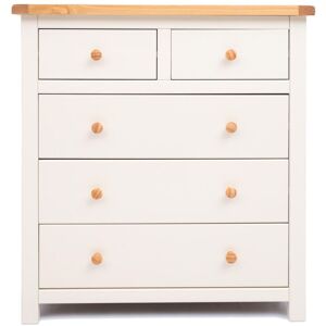 Cabinet Bits Maggiori 5 Drawer Chest of Drawers Wood Knob in Off-White Off-White Cabinet Bits Maggiori 5 Drawer Chest of Drawers Wood Knob in Off-White Off-White
