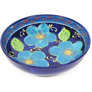 Verano Spanish Ceramics Classic Spanish Hand Painted Kitchen Dining Food Bowl 26cm in Bright Blue Bright Blue Verano Spanish Ceramics Classic Spanish Hand Painted Kitchen Dining Food Bowl 26cm in Bright Blue Bright Blue
