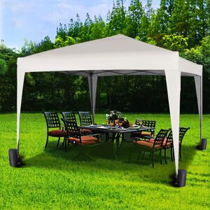 MCC Direct 2X2m Pop up Gazebo Party Tent Marquee with Storage Bag in White White MCC Direct 2X2m Pop up Gazebo Party Tent Marquee with Storage Bag in White White