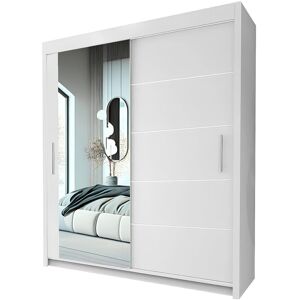 Interior Emporium Ltd IE Lyon Sliding Door Bedroom Wardrobe without LED Light - Wardrobe for You - Wardrobes ( White, 180 cm ) in White White Interior Emporium Ltd IE Lyon Sliding Door Bedroom Wardrobe without LED Light - Wardrobe for You - Wardrobes ( White, 180 cm ) in White White