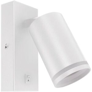 CGC Lighting 'Bella' White GU10 Wall Light Halo Reflector With On/Off Switch White CGC Lighting 'Bella' White GU10 Wall Light Halo Reflector With On/Off Switch White