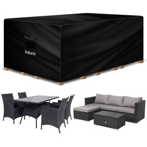 Futura 420D Rectangular 242x162x100cm Waterproof Garden Furniture Cover, Outdoor Patio Weatherproof Rattan Sofa Shield Size: 242 x 162 x 100 cm Black 242 x 162 x 100 cm Futura 420D Rectangular 242x162x100cm Waterproof Garden Furniture Cover, Outdoor Patio Weatherproof Rattan Sofa Shield Size: 242 x 162 x 100 cm Black 242 x 162 x 100 cm
