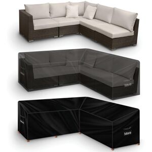 Futura 420D L Shaped 222x286x80cm Waterproof Garden Furniture Cover, Outdoor Patio Weatherproof Rattan Sofa Shield in Black Size: 222 x 286 x 80 cm Black 222 x 286 x 80 cm Futura 420D L Shaped 222x286x80cm Waterproof Garden Furniture Cover, Outdoor Patio Weatherproof Rattan Sofa Shield in Black Size: 222 x 286 x 80 cm Black 222 x 286 x 80 cm