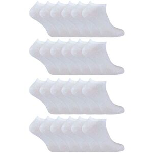 Sock Snob Boy's 24 Pack Multipack Cotton Trainer Socks in White Size: 7-10 Years White 7-10 Years Sock Snob Boy's 24 Pack Multipack Cotton Trainer Socks in White Size: 7-10 Years White 7-10 Years