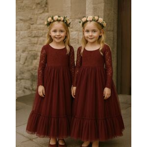 Lilly + Bo Girl's Elodie in Burgundy Party or Flower Girl Dress in Red Size: 18 m Red 18 m Lilly + Bo Girl's Elodie in Burgundy Party or Flower Girl Dress in Red Size: 18 m Red 18 m