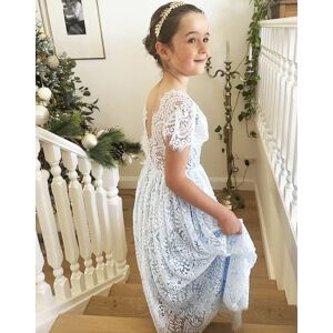 Lilly + Bo Girl's Aluna in Baby Blue Party or Flower Girl Dress Size: 7-8 Years Blue 7-8 Years Lilly + Bo Girl's Aluna in Baby Blue Party or Flower Girl Dress Size: 7-8 Years Blue 7-8 Years