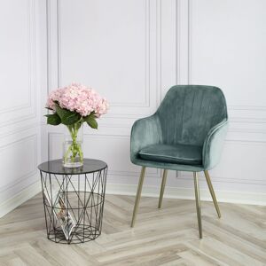 Home Garden Direct MUSE CHAIR DARK GREEN GOLD LEG Green Home Garden Direct MUSE CHAIR DARK GREEN GOLD LEG Green