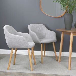 Home Garden Direct Luciano - Dining Chairs in Premium Textured Linen (Set of 2) in Grey Grey Home Garden Direct Luciano - Dining Chairs in Premium Textured Linen (Set of 2) in Grey Grey