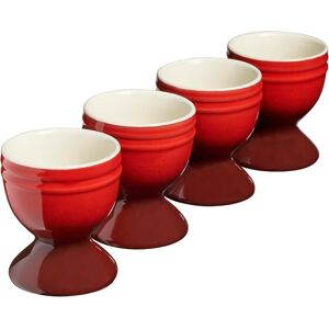 Cooks Professional Set of 4 Colourful Stoneware Egg Cups Dishwasher & Microwave Safe in Red Red Cooks Professional Set of 4 Colourful Stoneware Egg Cups Dishwasher & Microwave Safe in Red Red