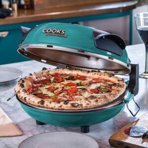 Cooks Professional Electric Pizza Oven with Stone Base, Window, Paddles & Baking Sheet in Teal Teal Cooks Professional Electric Pizza Oven with Stone Base, Window, Paddles & Baking Sheet in Teal Teal