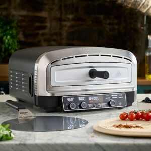 Cooks Professional Electric Pizza Maker Oven 2200W with Dual Heating Control for Indoor & Outdoor Use in Silver Silver Cooks Professional Electric Pizza Maker Oven 2200W with Dual Heating Control for Indoor & Outdoor Use in Silver Silver