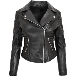 House of Leather Women's Womens Real Leather Biker Jacket Anna in Black Size: 18 Black 18 House of Leather Women's Womens Real Leather Biker Jacket Anna in Black Size: 18 Black 18