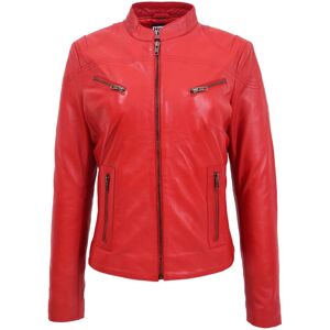 House of Leather Women's Becky Real Leather Biker Style Jacket Purple Size 8 in Red Red 8 House of Leather Women's Becky Real Leather Biker Style Jacket Purple Size 8 in Red Red 8