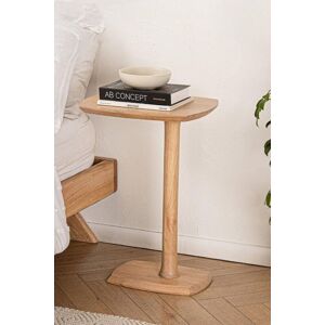 MH London 'Ellis' C Shape Handmade Solid Wood Living Room Sofa Side Table in Natural Natural MH London 'Ellis' C Shape Handmade Solid Wood Living Room Sofa Side Table in Natural Natural