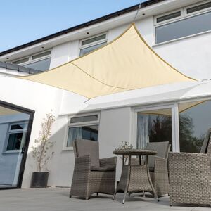 Primrose 6m x 5m Rectangle Waterproof Charcoal Garden Patio Sun Shade Sail Canopy 98% UV Block with Free Fixing Kit in Light Sand Light Sand Primrose 6m x 5m Rectangle Waterproof Charcoal Garden Patio Sun Shade Sail Canopy 98% UV Block with Free Fixing Kit in Light Sand Light Sand