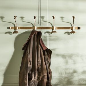 Dibor Vintage Style Duke Long Antique Brass Metal Coat Holder Wall Hooks in Gold Size: 800mm Gold 800mm Dibor Vintage Style Duke Long Antique Brass Metal Coat Holder Wall Hooks in Gold Size: 800mm Gold 800mm