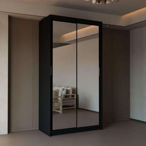 Sliding Wardrobes 4U Modern Double Sliding Door Wardrobe 90cm X 200cm in Black Size: 90 cm X 200 cm Black 90 cm X 200 cm Sliding Wardrobes 4U Modern Double Sliding Door Wardrobe 90cm X 200cm in Black Size: 90 cm X 200 cm Black 90 cm X 200 cm