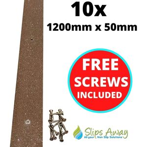 Slips Away Brown Anti-Slip GRP Decking/Stair Strips - Heavy Duty Fibreglass Non-Slip w/ Pre-Drilled Holes & Free Screws - Outdoor Steps, Ramps & Brown 1.2m tall x 50mm diameter Slips Away Brown Anti-Slip GRP Decking/Stair Strips - Heavy Duty Fibreglass Non-Slip w/ Pre-Drilled Holes & Free Screws - Outdoor Steps, Ramps & Brown 1.2m tall x 50mm diameter