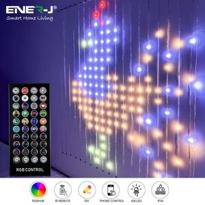 ENER-J ENERJ Smart Curtain lights 2*2m of 400leds remote include, with 3m extension cable controller+UK power Adapter White 25 cm diameter x 19 cm high ENER-J ENERJ Smart Curtain lights 2*2m of 400leds remote include, with 3m extension cable controller+UK power Adapter White 25 cm diameter x 19 cm high