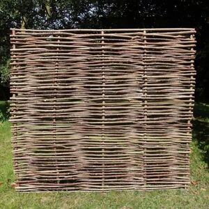 Woven Wood 6ft(w) x 3ft(h) (1.82m x 0.9m) Top Bar Capped Hazel Hurdle Fence Panel Premium Weave in Natural Natural Woven Wood 6ft(w) x 3ft(h) (1.82m x 0.9m) Top Bar Capped Hazel Hurdle Fence Panel Premium Weave in Natural Natural