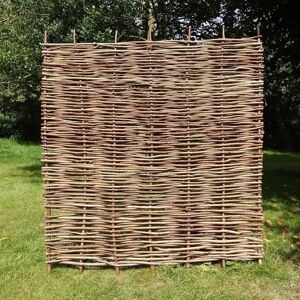 Woven Wood 3ft(w) x 6ft(h) (0.9m x 1.8m) Hazel Hurdle Fence Panel Premium Weave in Natural Natural Woven Wood 3ft(w) x 6ft(h) (0.9m x 1.8m) Hazel Hurdle Fence Panel Premium Weave in Natural Natural