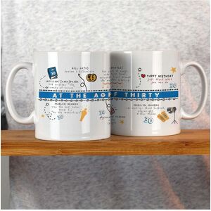 Afewhometruths 30th Birthday Achievements Mug in White White Afewhometruths 30th Birthday Achievements Mug in White White