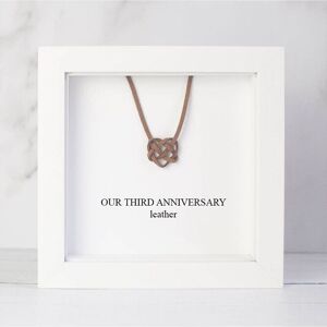 Afewhometruths 3rd Anniversary Handmade Vegan Leather Framed Gift in White White Afewhometruths 3rd Anniversary Handmade Vegan Leather Framed Gift in White White