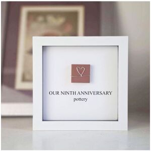 Afewhometruths 9th Anniversary Handmade Pottery Framed Gift in White White Afewhometruths 9th Anniversary Handmade Pottery Framed Gift in White White