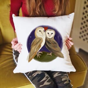 Afewhometruths Gift for Couples Mates for Life Couple's Barn Owls Love Cushion - Anniversary, Wedding Gift in Off-White Size: 40 cm x 40 cm Off-White 40 cm x 40 cm Afewhometruths Gift for Couples Mates for Life Couple's Barn Owls Love Cushion - Anniversary, Wedding Gift in Off-White Size: 40 cm x 40 cm Off-White 40 cm x 40 cm
