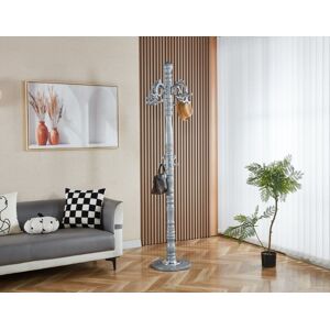 Modernique Lovella Thick Metal Tube Stand Tube Coat Rack with Heavy Sturday Marble Base in Grey Grey Modernique Lovella Thick Metal Tube Stand Tube Coat Rack with Heavy Sturday Marble Base in Grey Grey