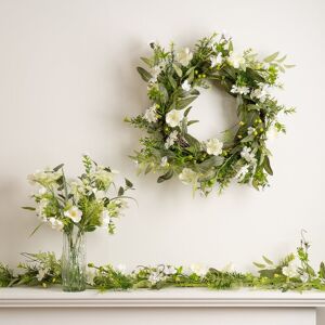 Scottish Everlastings Ltd 55cm White Floral Daisy Wreath White Scottish Everlastings Ltd 55cm White Floral Daisy Wreath White