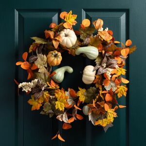 Scottish Everlastings Ltd 45cm Premium Pumpkin & Gourd Wreath in Orange Orange Scottish Everlastings Ltd 45cm Premium Pumpkin & Gourd Wreath in Orange Orange