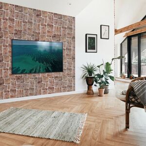 Novecrafto 3D Wall Panels Stone Effect PVC Cladding Panels 96cm x 48cm (6 Sheets) in Brown Size: 96 cm x 48 cm Brown 96 cm x 48 cm Novecrafto 3D Wall Panels Stone Effect PVC Cladding Panels 96cm x 48cm (6 Sheets) in Brown Size: 96 cm x 48 cm Brown 96 cm x 48 cm