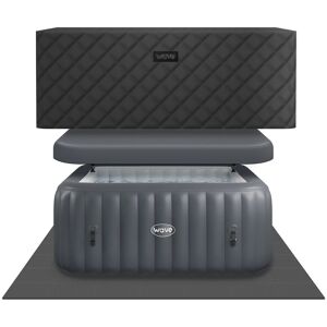 Wave Spas Wave Pacific Energy-Efficient Hot Tub Bundle 4 Person in Dark Grey Dark Grey 4 Person Wave Spas Wave Pacific Energy-Efficient Hot Tub Bundle 4 Person in Dark Grey Dark Grey 4 Person