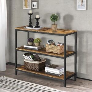 Rafaelo Mobilia 3 Tier Console Table For Hallway Rustic Brown Brown Rafaelo Mobilia 3 Tier Console Table For Hallway Rustic Brown Brown